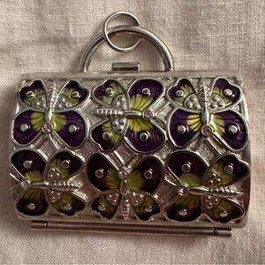 ENAMELED HINGED BUTTERFLY BOX BY JUDITH LEIBER FOR NEIMAN MARCUS VINTAGE